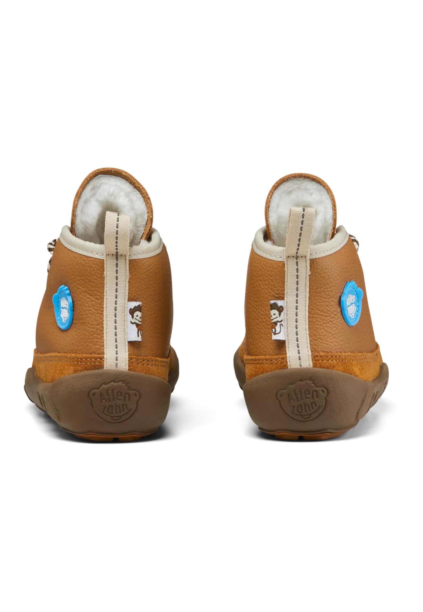 Affenzahn Winterschuh Leder Easy reflektierend, kuschelig warm mit Schaffell gefüttert Größe 21-32