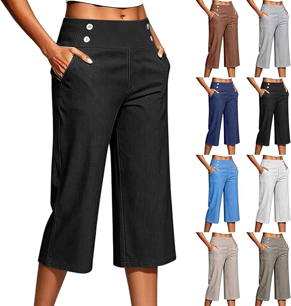 Review of the Capris for Women with Pockets by Cotton Linen