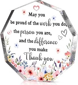 هدايا شكر ملهمة للنساء، ديكور مكتب مزين بالزهور مع اقتباسات تحفيزية، مثالية للتخرج والمعلمة والممرضة والطبيب وزملاء العم
