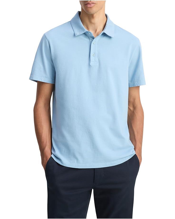 Vince Garment Dye Short Sleeve Polo - Main View