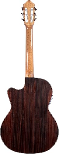 Miniatura 3 de Kremona Verea - Guitarra acústica y eléctrica de nailon - 1.890 in de ancho de cuello - Hecho a mano en Europa - Bolsa acolchada incluida