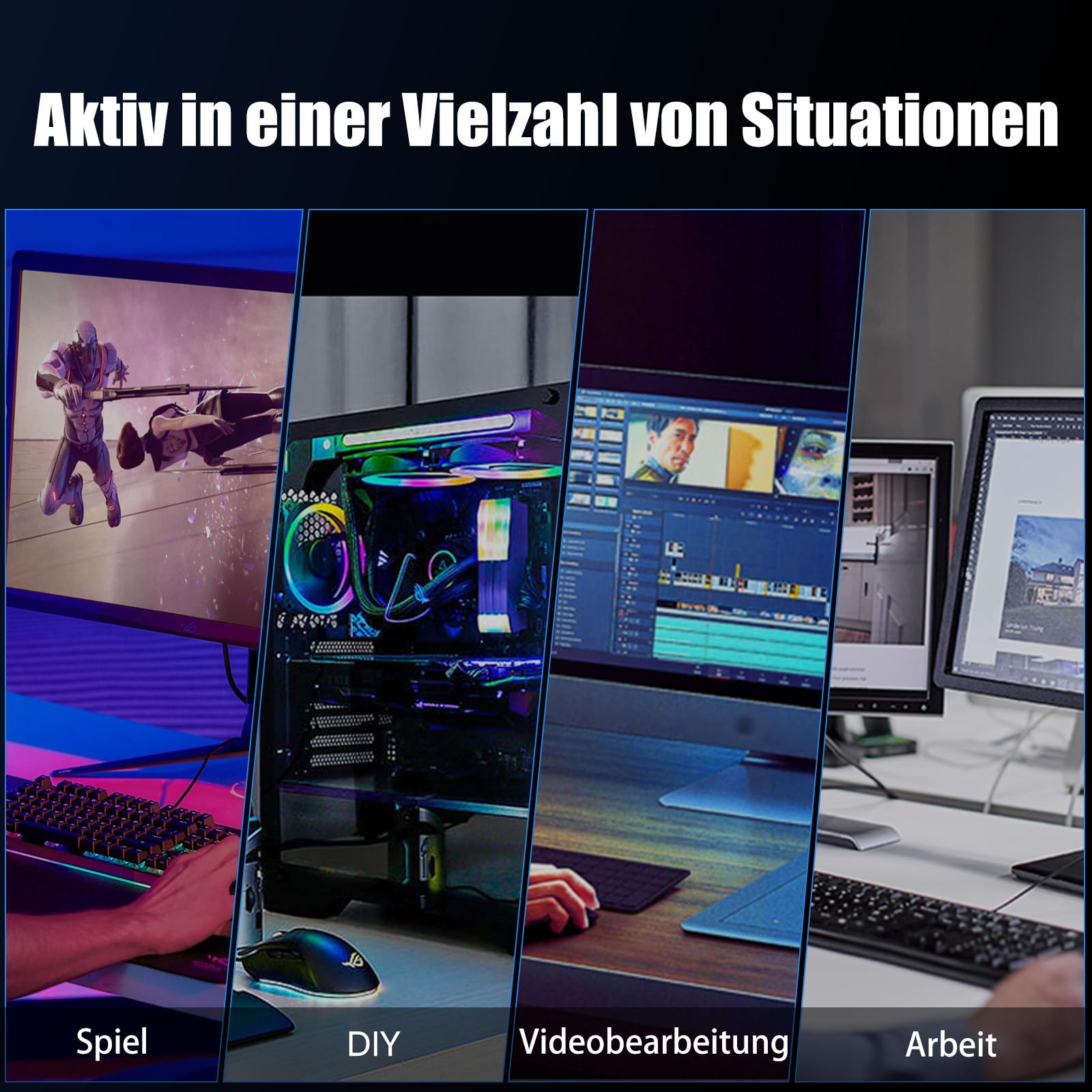 fanxiang 512GB NVMe SSD, M.2 SSD PCIe Gen3 QLC Gaming Solid State Laufwerk mit SLC Cache, 3000MB/s Lesen, Interne SSD Festplatte für PC Laptop Datenübertragung S501Q