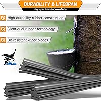 Vista 7 de AUTOBOO - Limpiaparabrisas de repuesto 26 + 20 pulgadas con limpiaparabrisas trasero de 12 pulgadas para BMW X3, X4, 2018, 2019, 2020, 2021, 2022