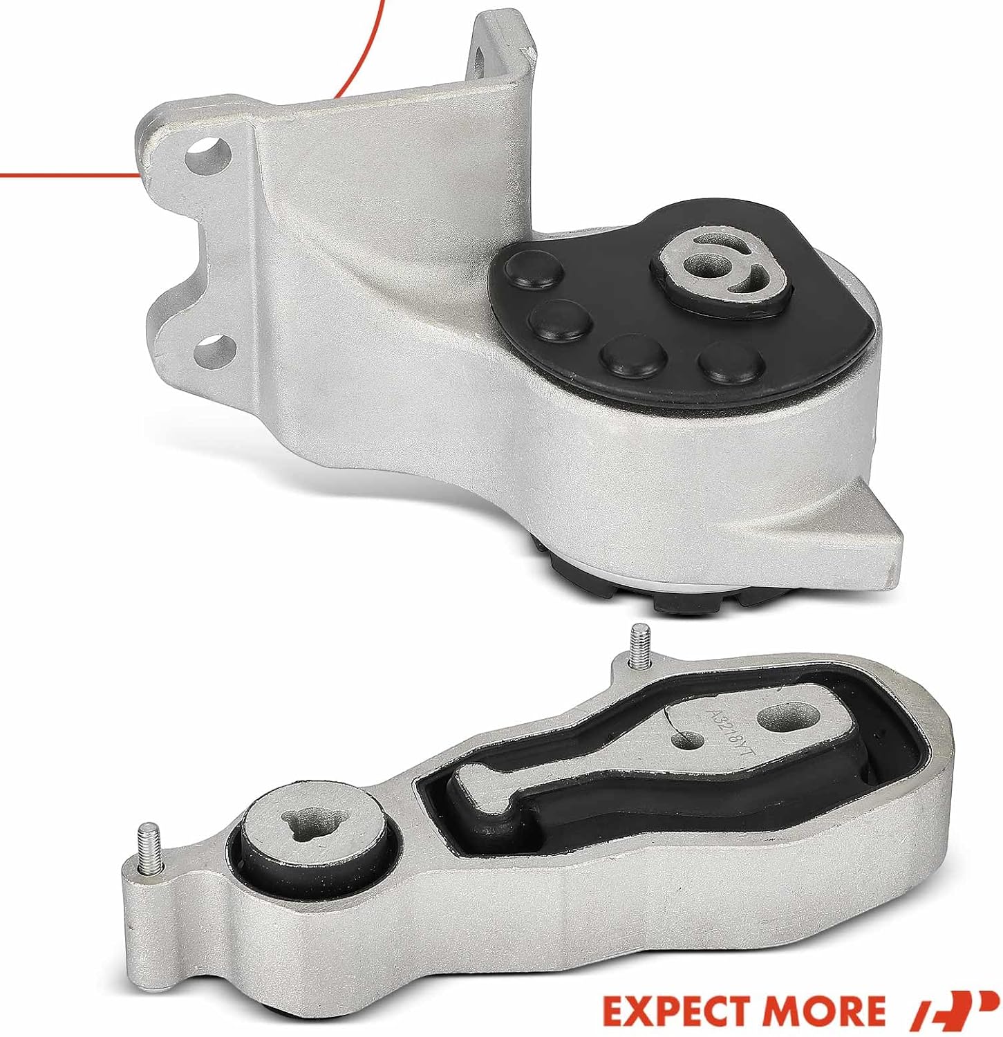 A-Premium 2PCS Upper Transmission Mount Front Left Torque Strut Mount Set Compatible with Ford 2013-2017 Taurus, Police Interceptor Sedan, 2013-2018 Flex, 3.5L 3.7L, Replace# 8G1Z6038C, DG1Z6038D