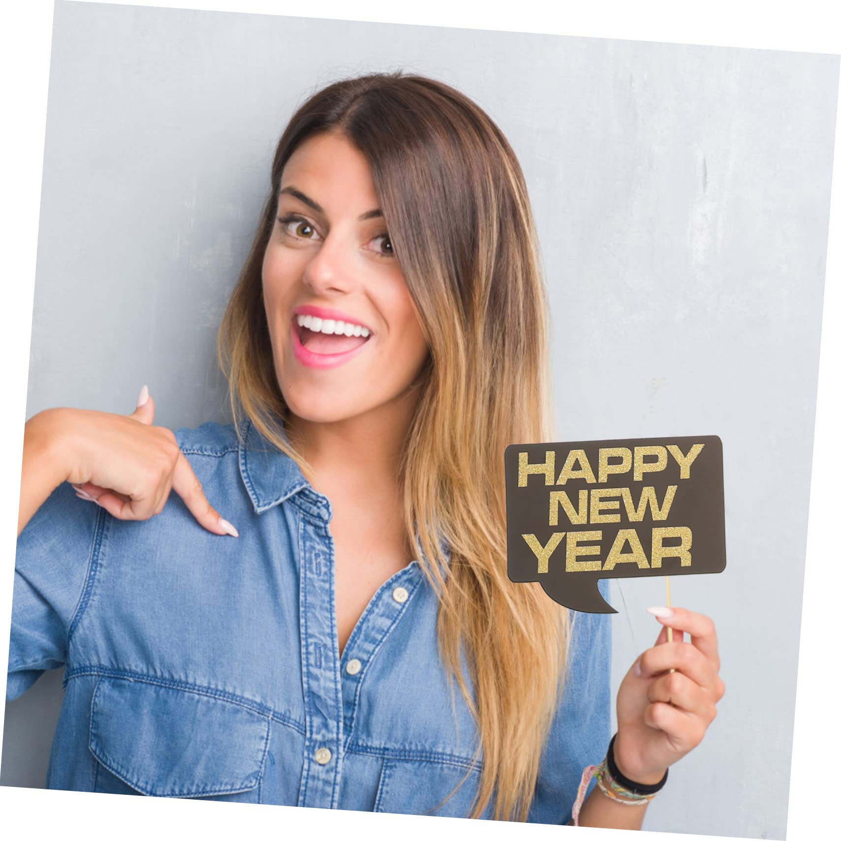 TOPBATHY 5 Sätze -Requisiten Für Das Neue Jahr Weihnachtsdekoration Requisiten Für Festival-fotoautomaten Requisiten Für Fotoautomaten Partyzubehör Für Silvester 2023 Papier
