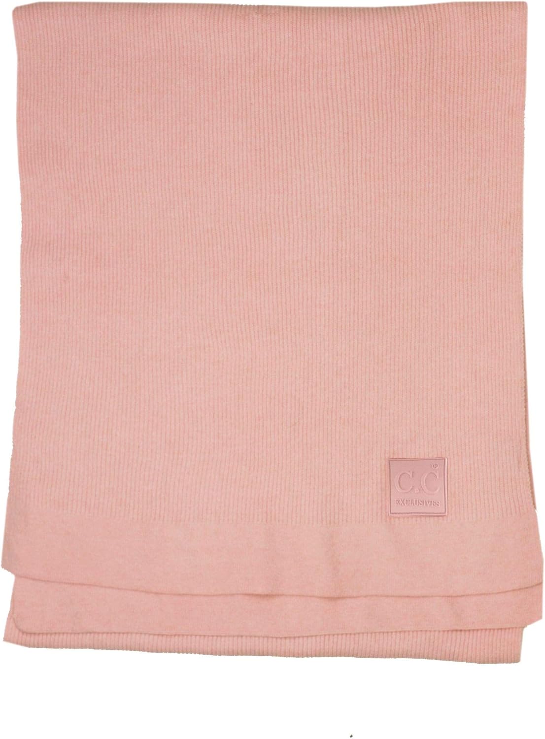 C.C Unisex Winter Thick Ribbed Knit Stretchy Plain Extra Long Scarf Wrap - Image 4