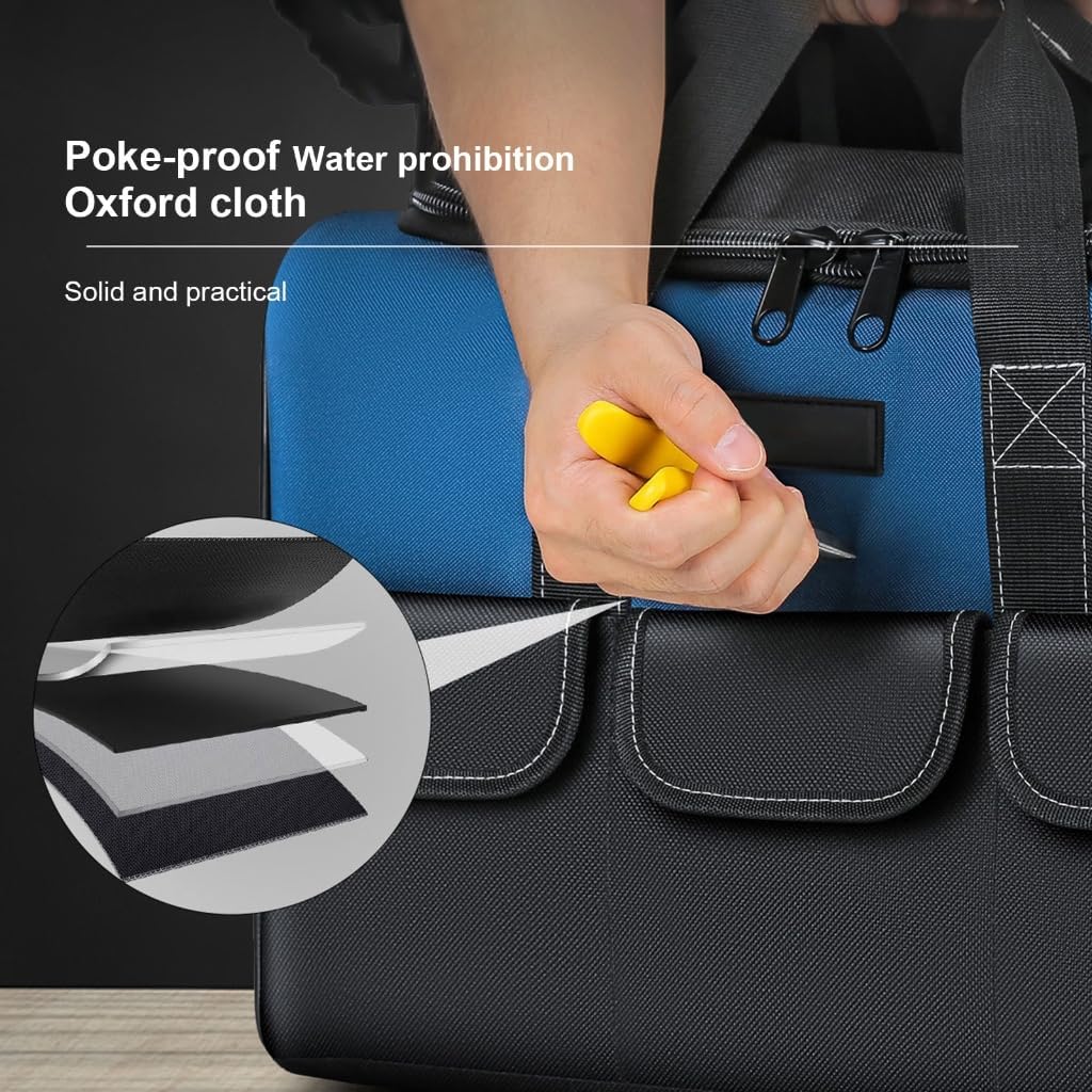 Practical Electrician Tool Pouches With Zippered Pocket Enhancing Large Capacity And Waterproof Multi Pockets