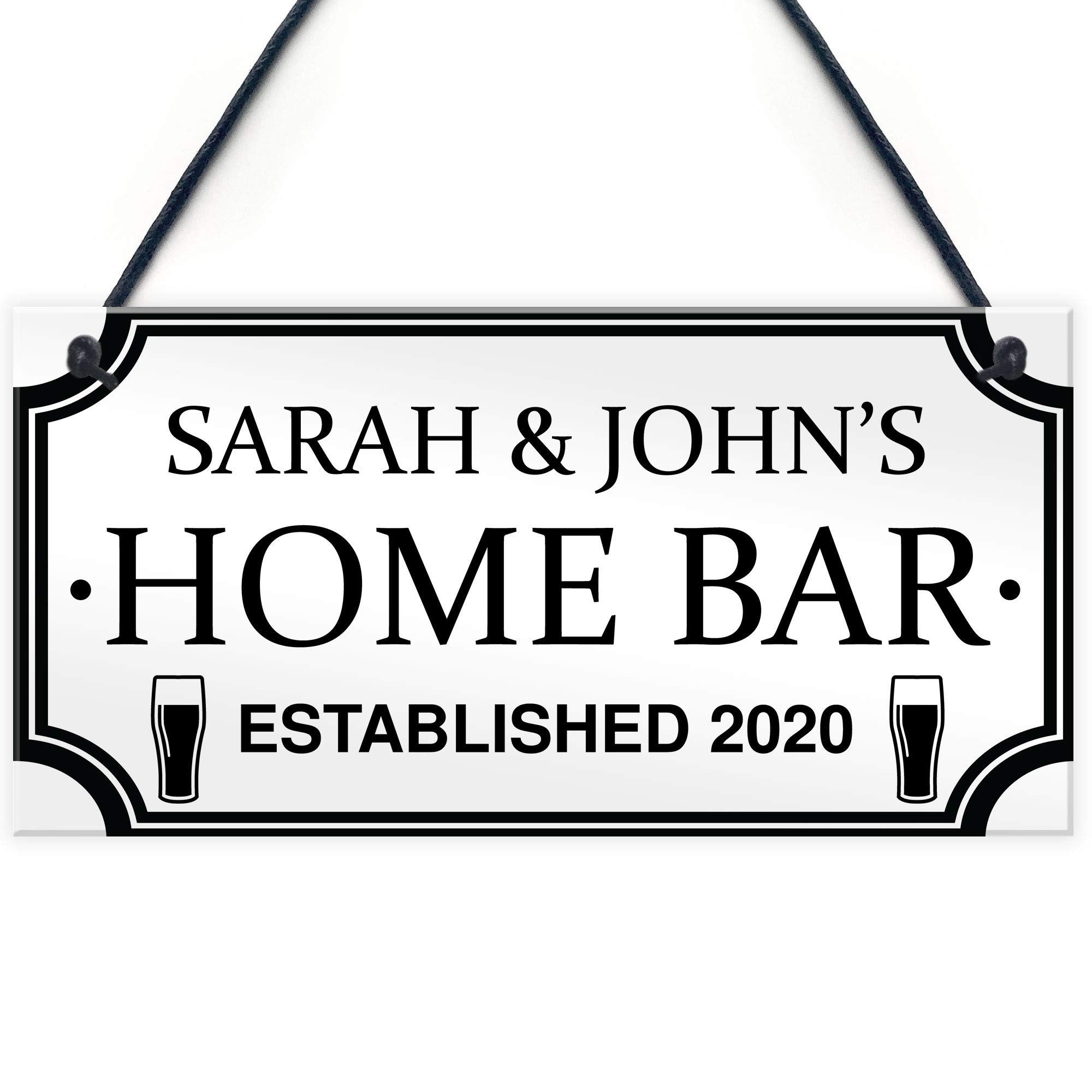 Red Ocean Personalised Bar Signs And Plaques Home Bar Sign Novelty Gifts For Home Kitchen