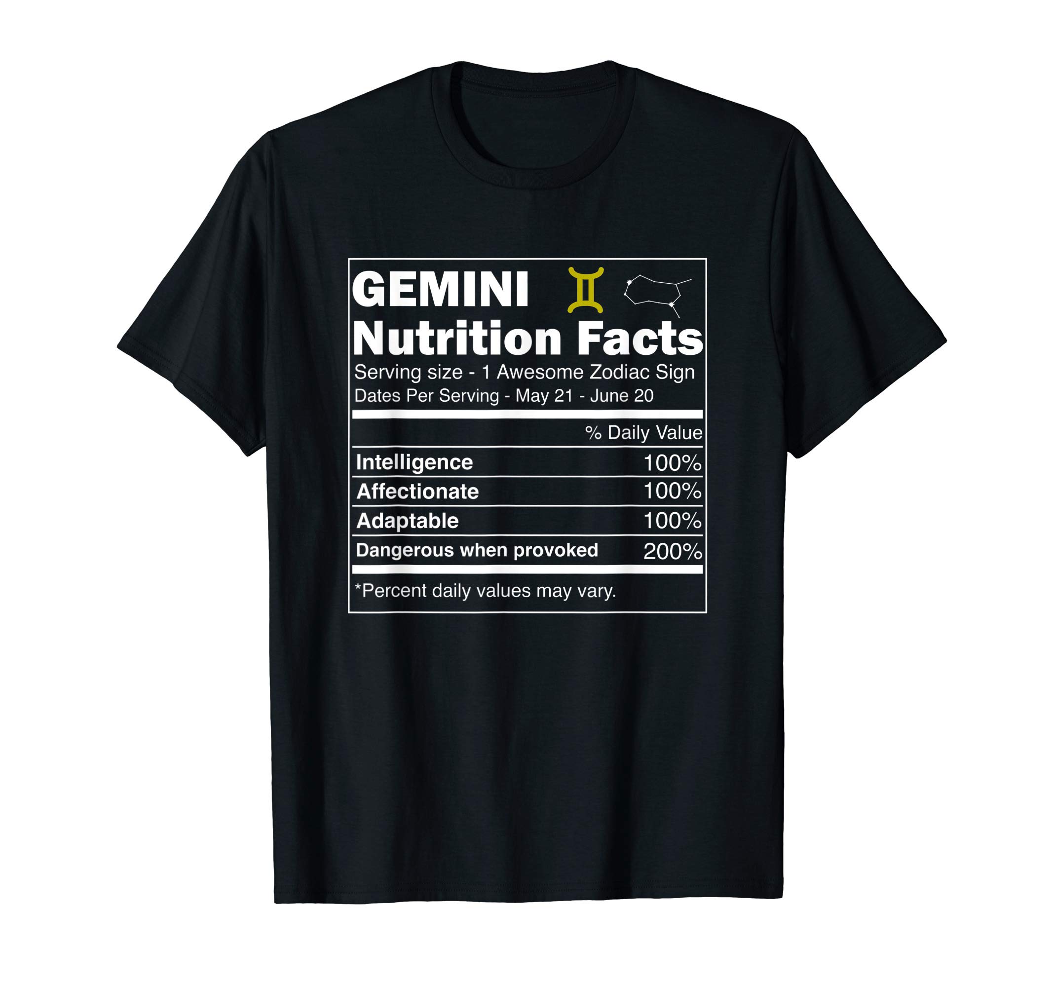Gemini Shirts, Nutrition Astrology Zodiac Sign Horoscope T-Shirt