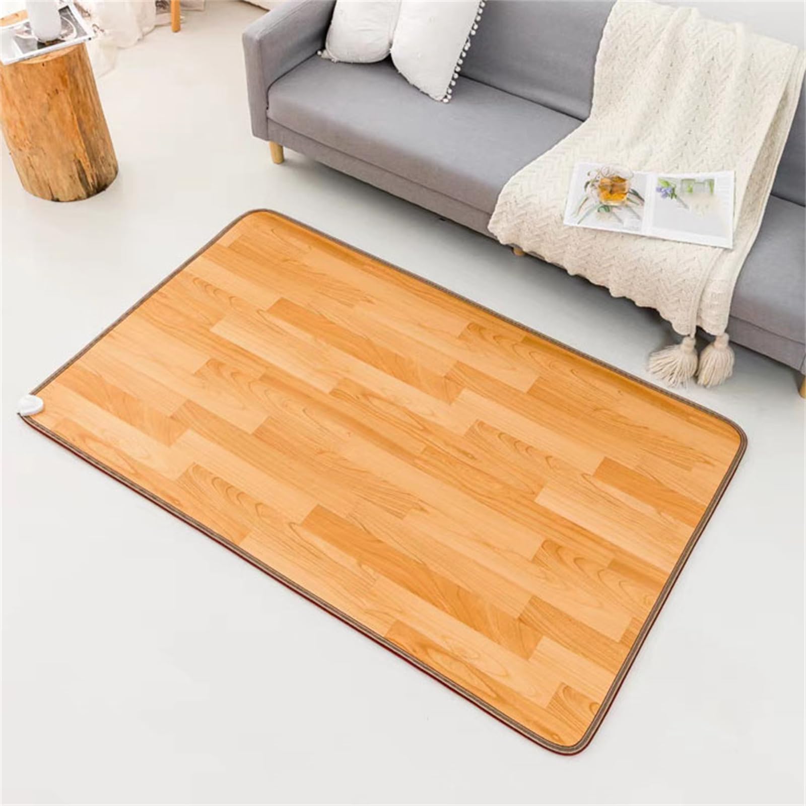 Tappeto Riscaldato al Grafene con Termostato E-Timer | Tappetino Riscaldante Elettrico Per Pavimenti, Tappeto in Peluche Scaldapiedi Riscaldato Soggiorno Camera Letto
