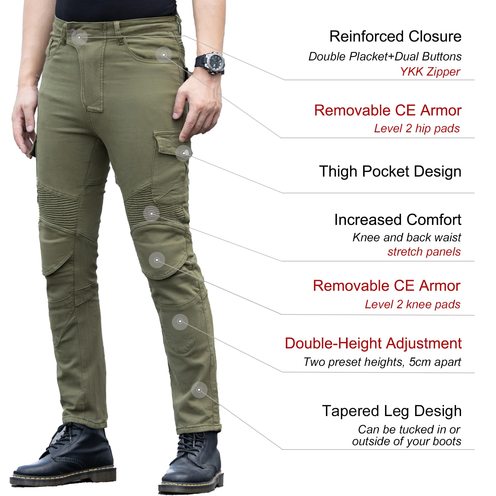 CTBQiTom Morradhose Herren Motorrad Hosen Motorrad Jeans Motorradhose Jeans Gepanzert mit CE Rüstung