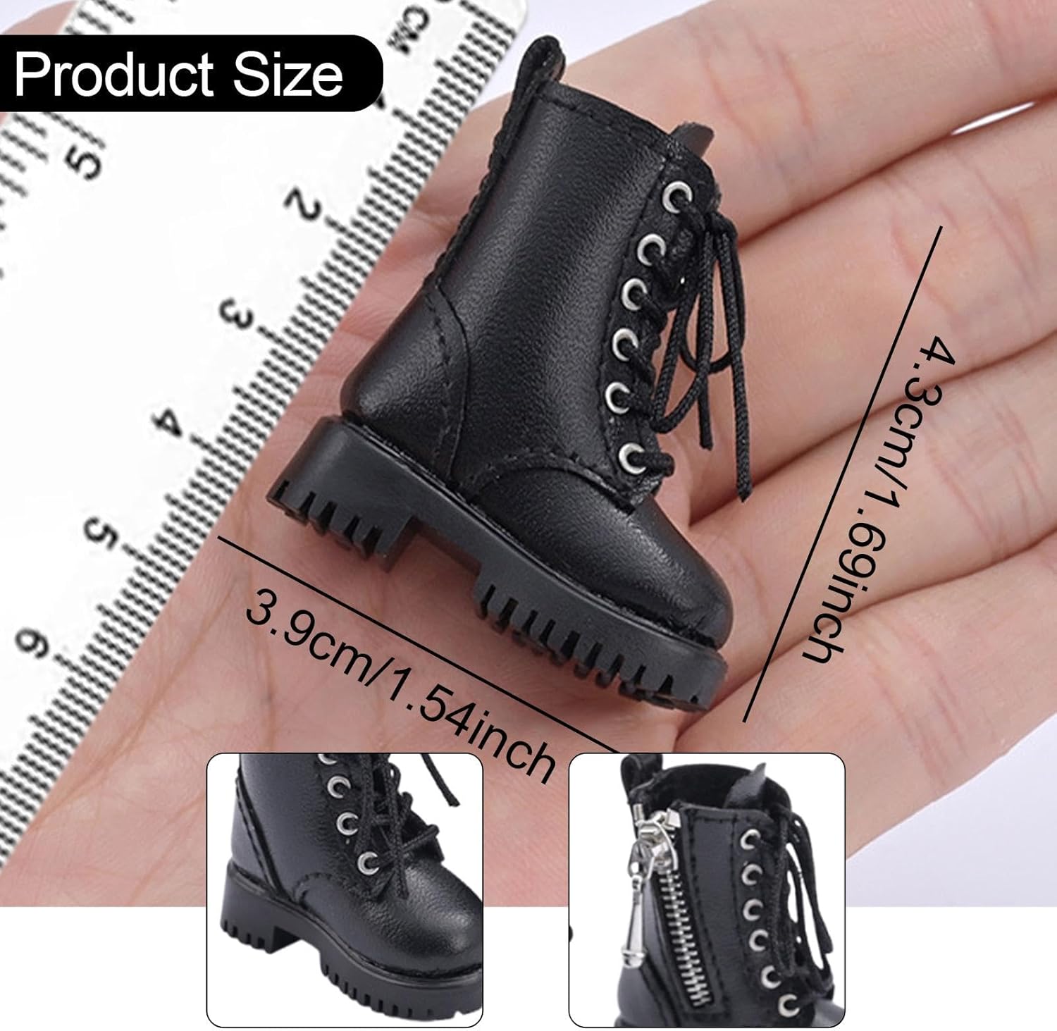 1/6 Action Figures Thick Heel Boots Stylish Doll Shoes for Action Figures