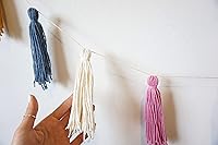Vista 4 de Colorful Yarn Tassel Garland Banner Decoration