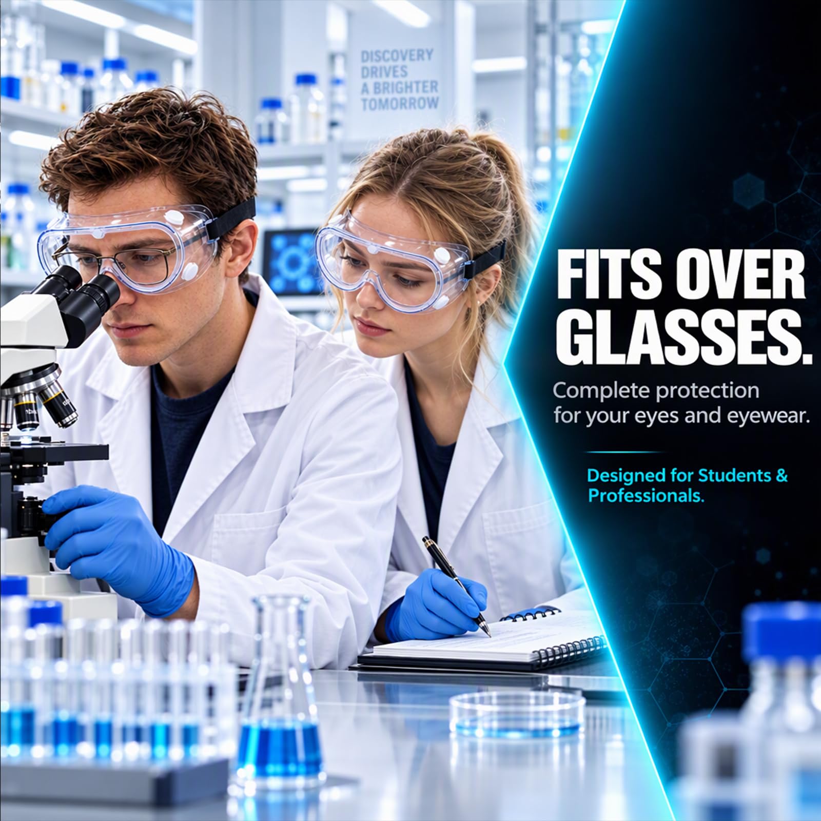 Super More Anti-Fog Protective Safety Goggles Clear Lens Wide-Vision — Amazon image 6