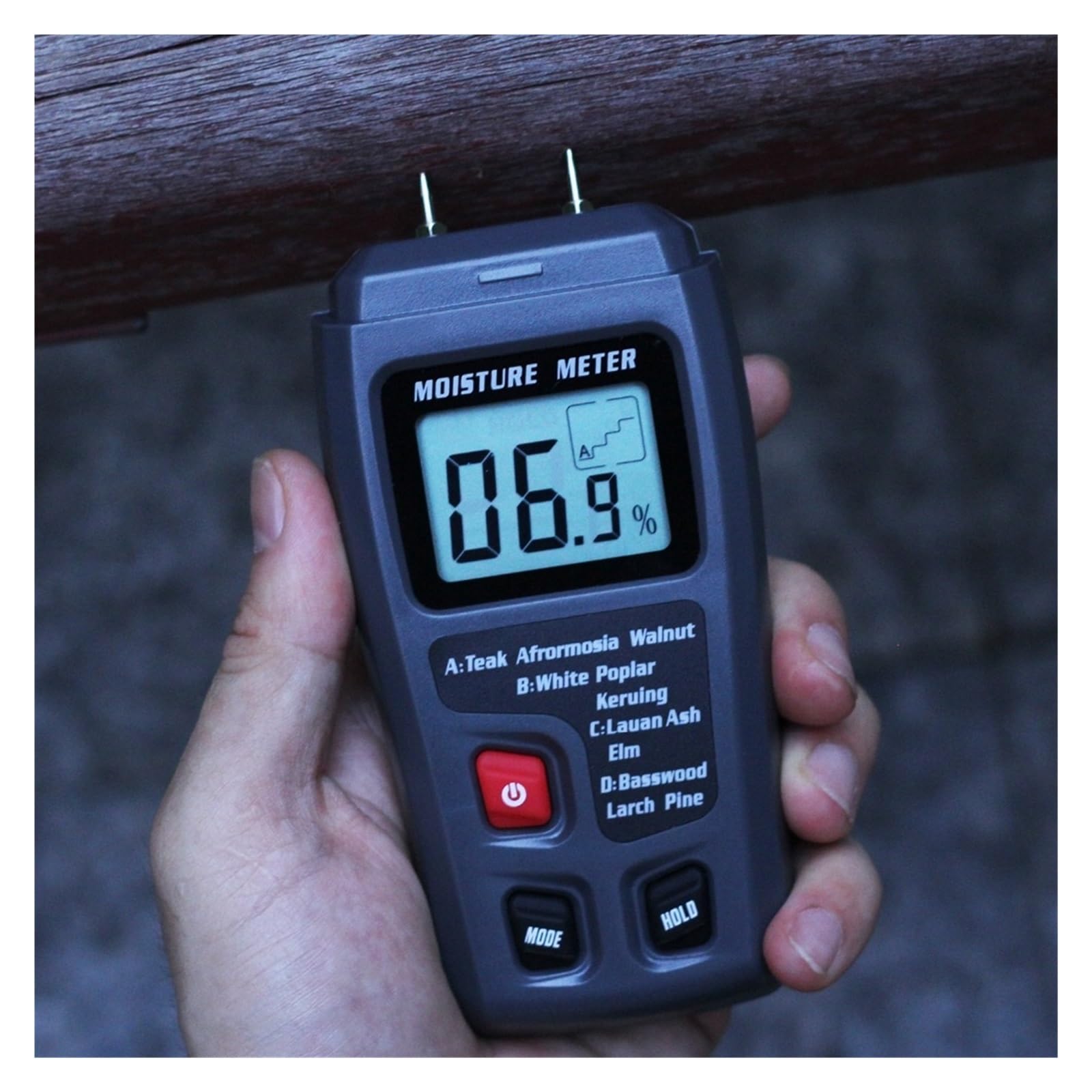 Medidor De Humedad Madera Digital EMT01 Profesional 0~99.9% Higrómetro Herramienta Portátil Pantalla LCD Detector