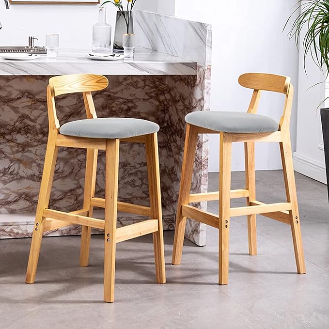 BINZHI Bar Stools Set of 2 Counter Height Bar Stools