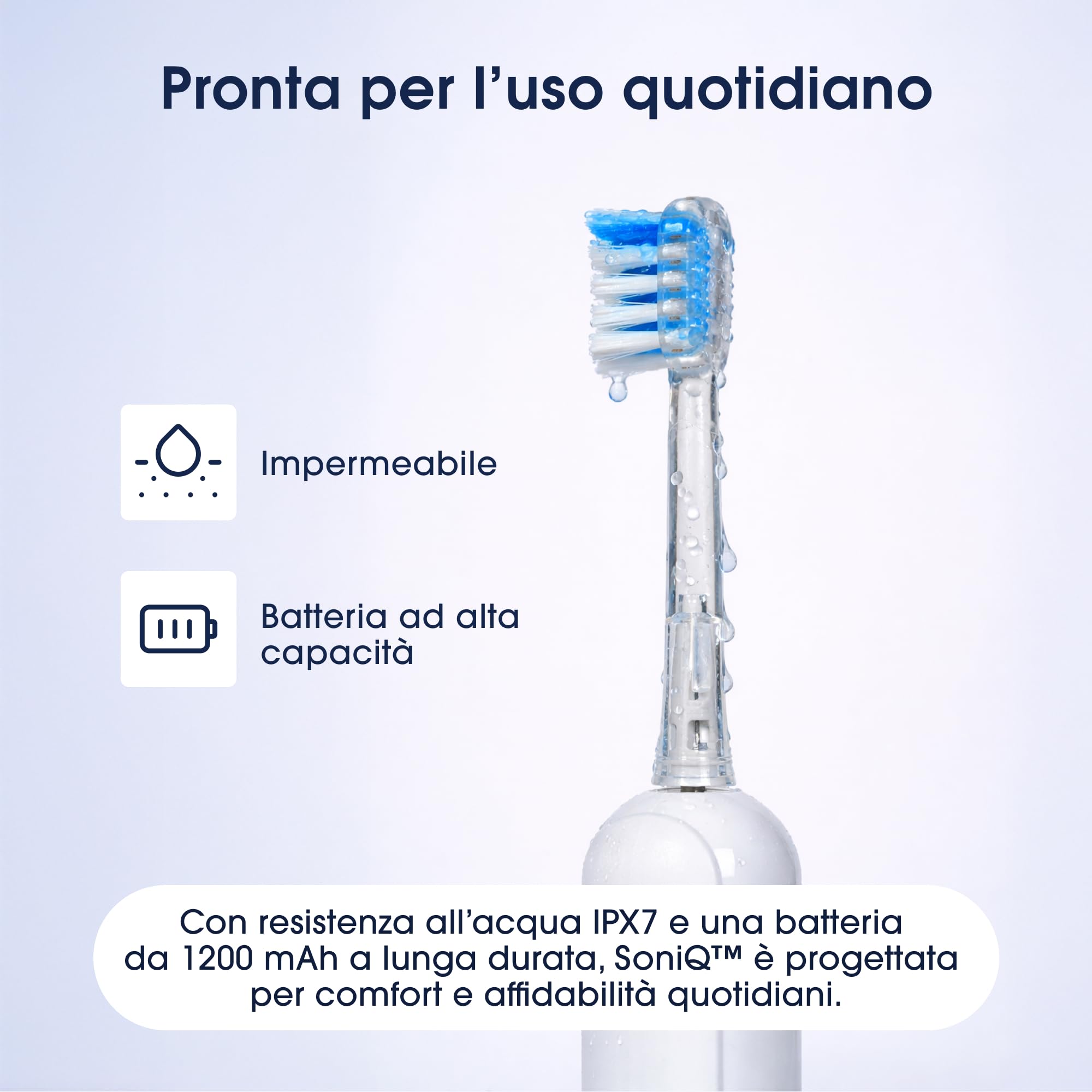 ZENT Spazzolino elettrico sonico 2in1, Spazzolino elettrico oscillante rotante, Pulizia denti automatica, 4 modalità di funzionamento, Impermeabilità IPX7, Copri da viaggio Cavo USB-C incuso, BIanco