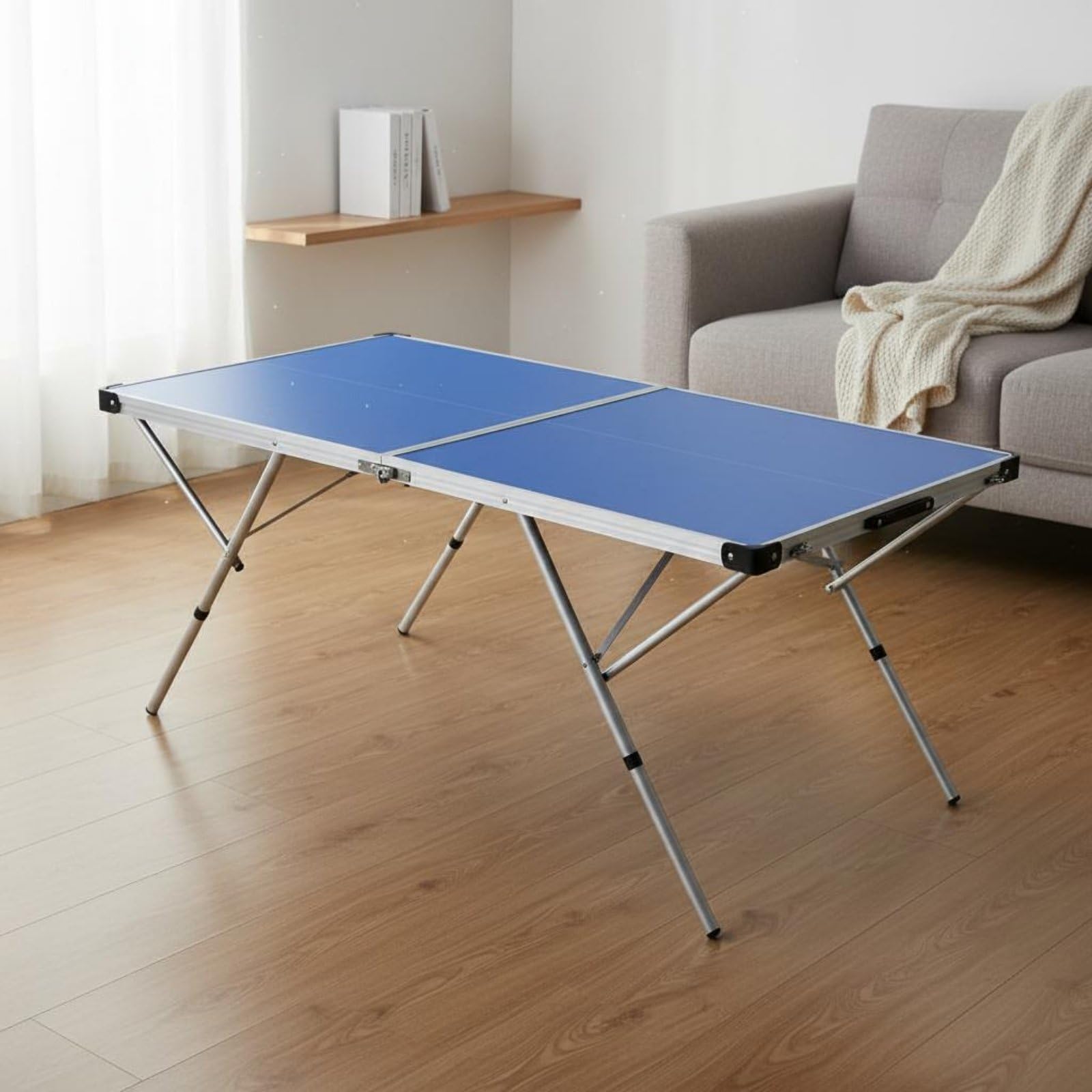 predolo Tavolo da Pong Pieghevole Attrezzatura Sportiva Pieghevole Tennis Ricreativo Portatile Piano di Gioco Uniforme Telaio in Lega Alluminio