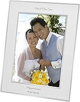 Things Remembered Personalized Engraved Silver Wedding Picture Frame 8x10 Vertical - Free Customization