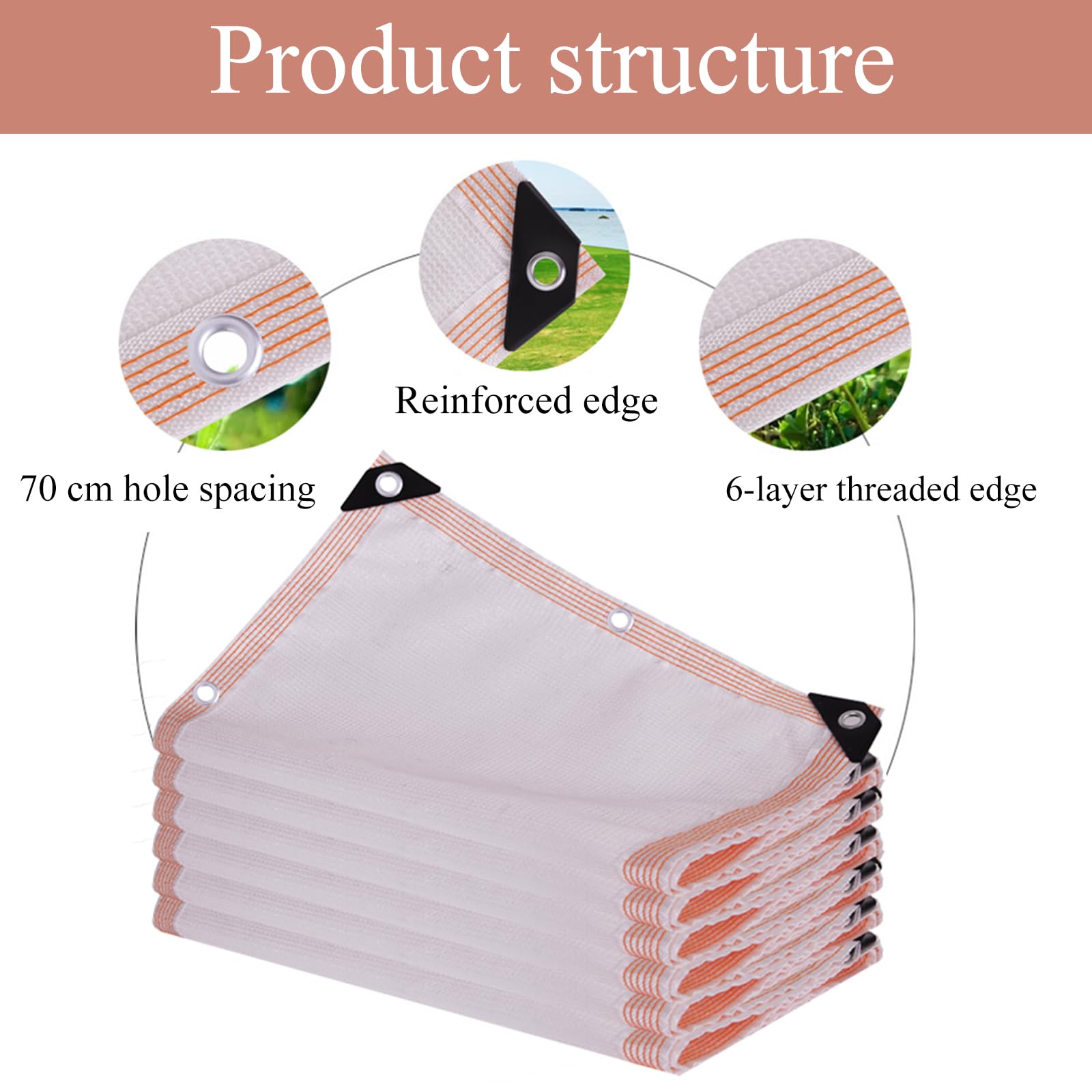 Filet d‘ombrage pour Jardin 4mx3m Filet Anti-UV Tissu D'ombrage Protection Solaire 75% UV Perméable à l'eau et Respirant pour Serre Jardin Patio Lawn-Blanc