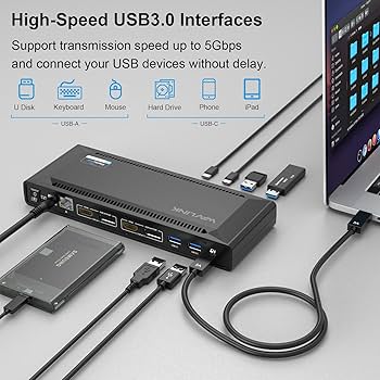 WAVLINK USB C Universal Docking Station with 100W Power