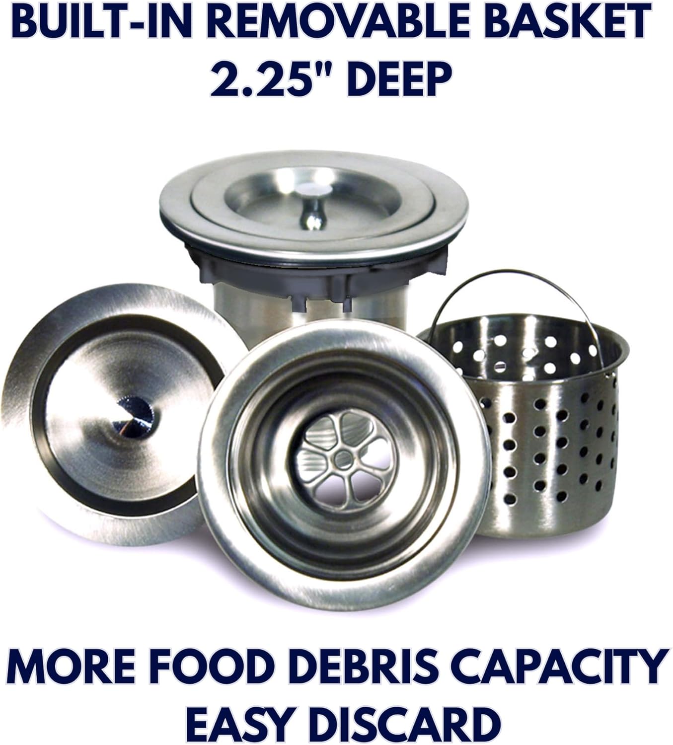 Nantucket Sinks NS35CD 3.5-Inch Deluxe Colander Drain, Stainless Steel