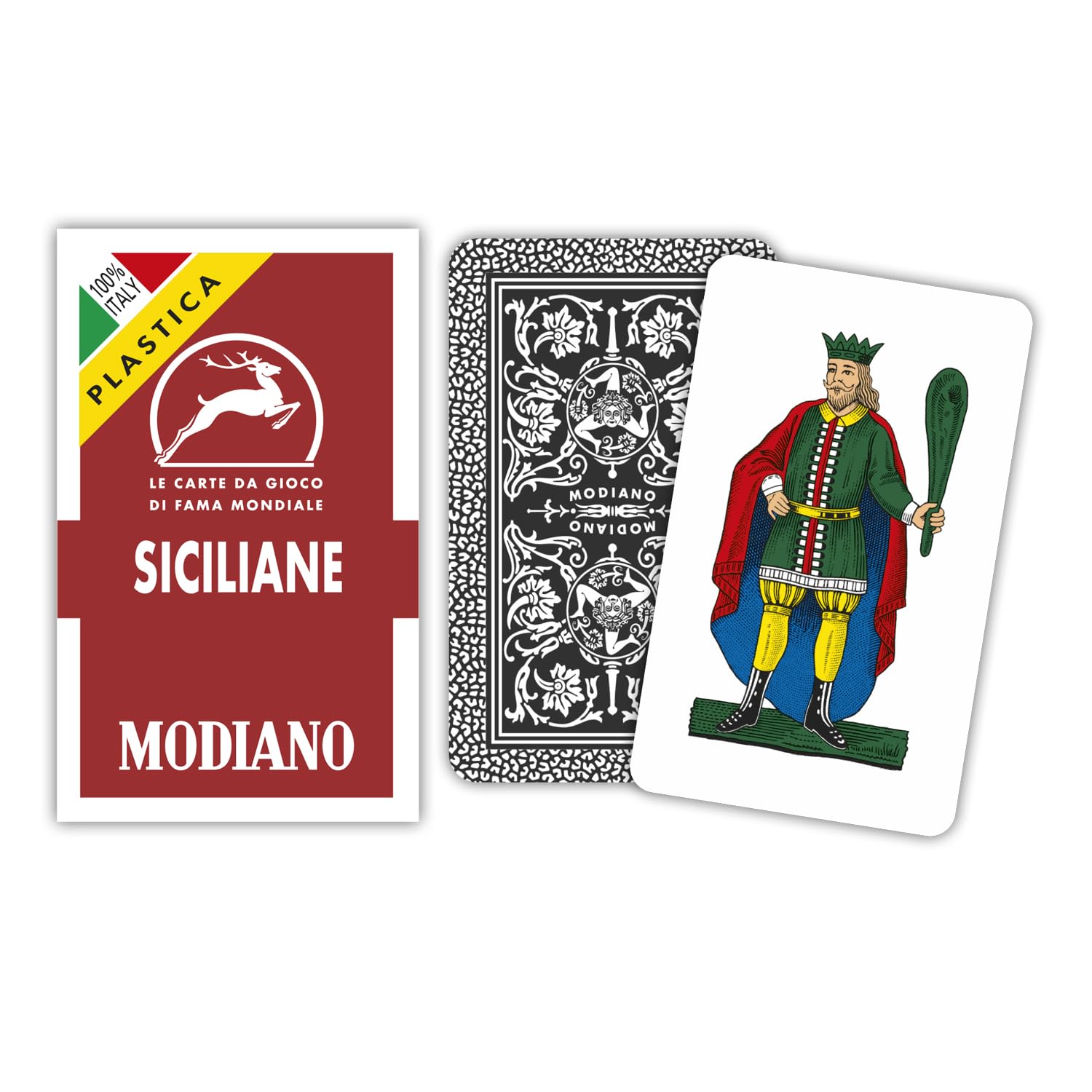 Modiano 300163 Carte Regionali Siciliane, 100% Plastica
