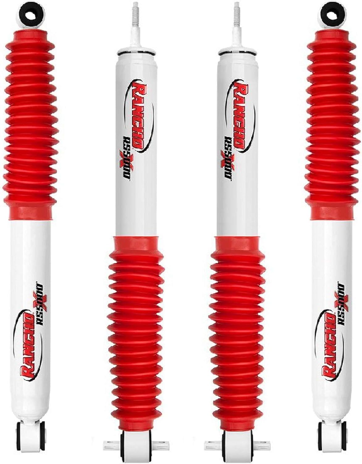 Rancho RS5000X Gas Shocks Set compatible with 1999-2004 Jeep Grand Cherokee 2WD 4WD WJ