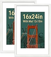 Vista 129 de VCK Paquete de 2 portarretratos de 8 x 10 pulgadas, roble natural, madera de alta gama con vidrio templado, para fotos de 5 x 7 pulgadas