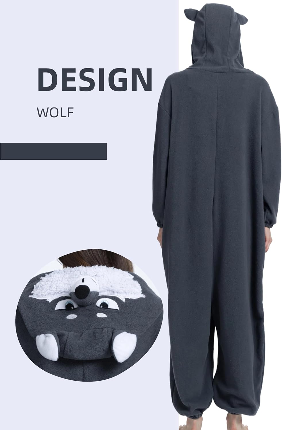 Unisex Adult Animal Onesie Pajamas, Men Women Flannel Halloween Cosplay Costume - Image 7