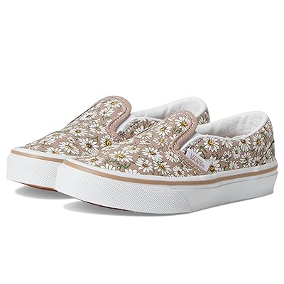 Vans Kids Classic Slip On (Little Kid) Kids Shoes Daisies Brown/True White