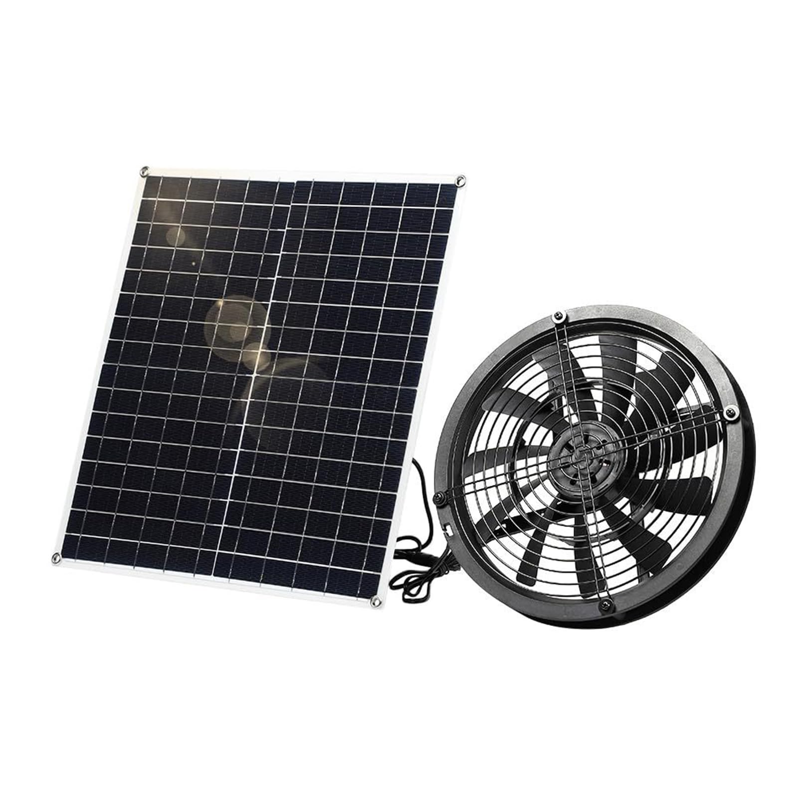 Nrvtre 20W Photovoltaic Ventilation Fan Abs Construction Removable For Maintenance Powered Ventilation Fan