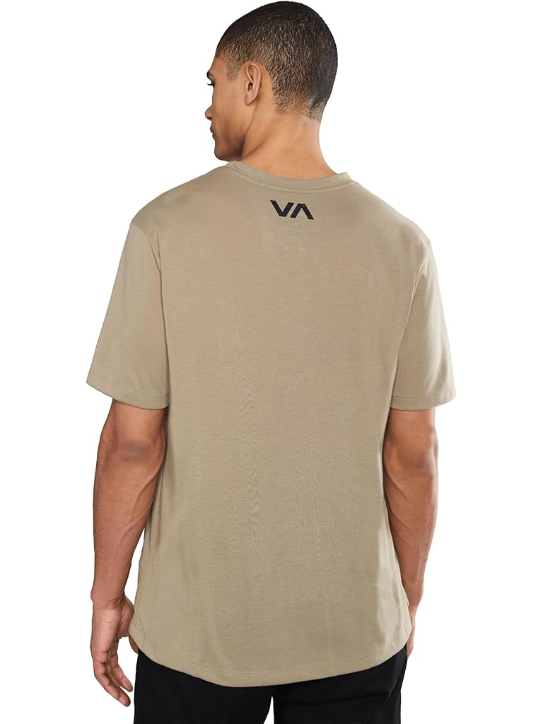 Khaki RVCA Icon Short Sleeve Tee