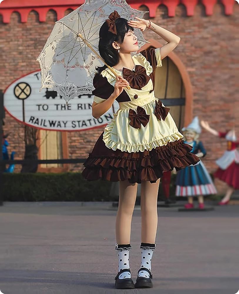 lilymoon メイドゴシックロリータワンピース　メイド服　パニエ付き lilymoon メイドゴシックロリータワンピース メイド服 パニエ