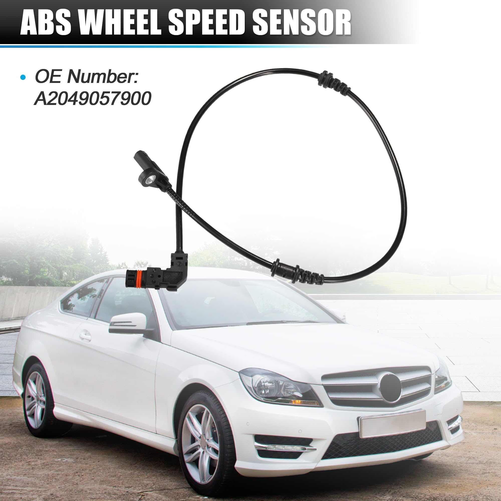 Frankberg Sensore Velocità Ruota ABS Sensore ABS 2-Poli Compatibile con B-Class W242 W246 GLClasse A X156 Classe A W176 CLA Shooting Brake X117 CLA Coupé C117 Replace# A0009051504