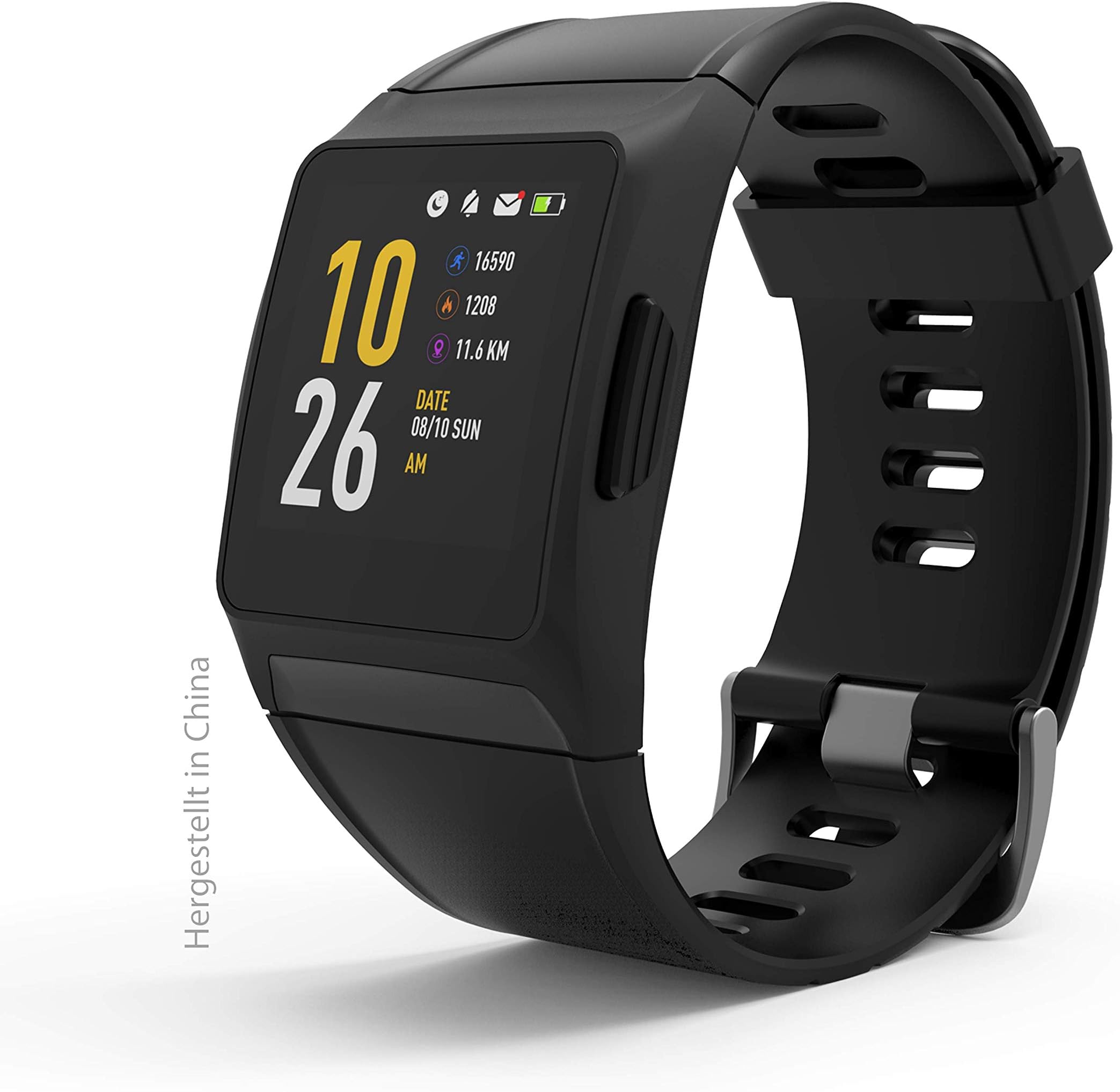 swisstone SW 700 Pro Fitness Bracelet Full Touch Display GPS 17 Sports Unisex Size Black