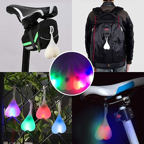 Miniatura 4 de YUERWOVER Luz trasera LED para bicicleta, luz trasera de bicicleta, luz nocturna, esencial para asiento de ciclismo, lámpara de seguridad para