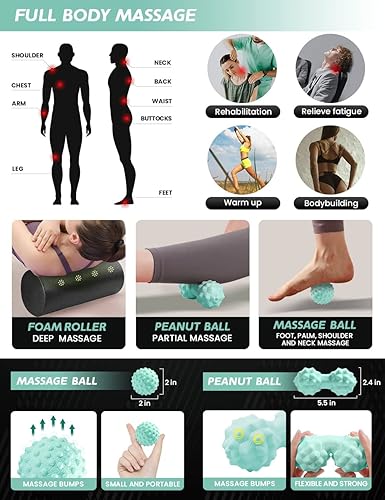 Miniatura 5 de Kit de inicio de yoga 12 en 1  El juego de yoga incluye esterilla de yoga, rodillo de espuma, 4 bandas de resistencia, bloques de yoga 2 paquetes