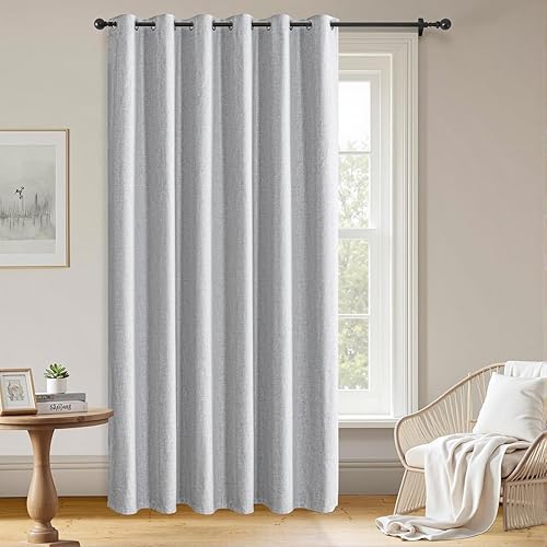 Miniatura 90 de Cortinas opacas para sala de estar, cortinas 100% opacas de 84 pulgadas de largo, juego de 2 paneles, con aislamiento térmico, pestaña trasera y