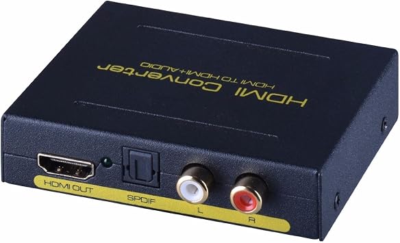 ViewHD HDMI Audio Extractor | Toslink Optical Digital Audio Output | Analog RCA L/R Stereo Output | HDMI v1.3 1080P 3D | Model VHD-H2HSAs