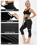 HLTPRO 3 Pack Leggings for Women - High Waisted Tummy Control Plus Size Soft Pants for Workout Running Yoga