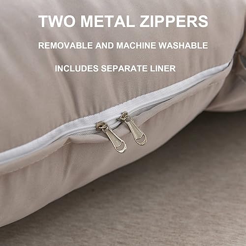 Miniatura 5 de Almohada de cuña para cabecera de dormitorio, almohada de lectura en casa, soporte de espalda para sentarse en la cama, cojín lumbar de gran tamaño