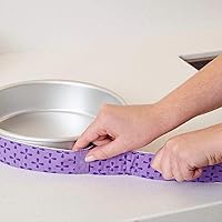 Vista 5 de Mity rain 2 piezas de tiras para pastel para hornear uniforme, tiras para humedecer la bandeja de pastel, algodón súper absorbente y grueso