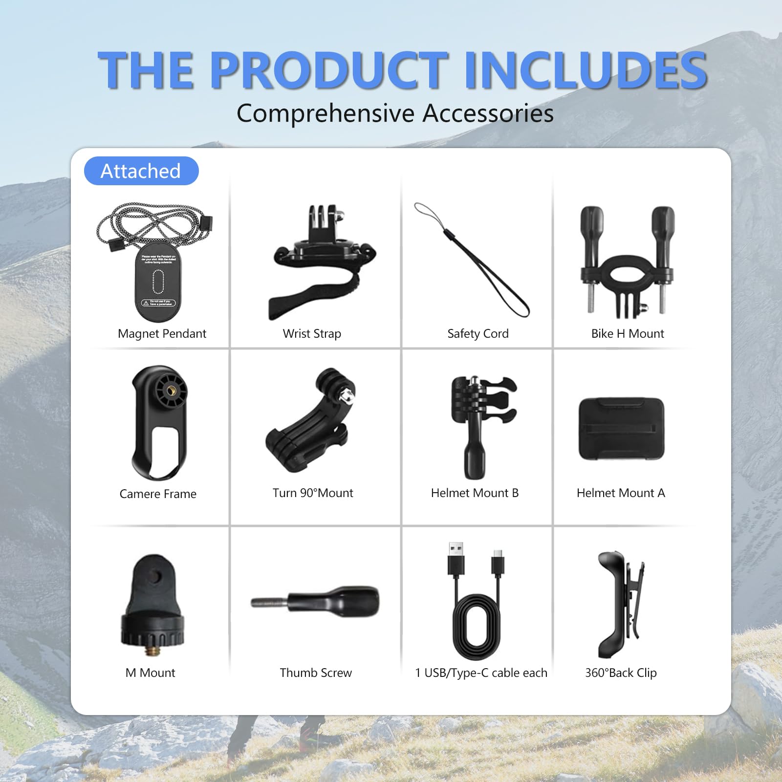 Mini Action Cam 1080P, Action Camera, fotocamera portatile con clip girevole a 360° e clip magnetica, mini K-Amera, piccola telecamera per il corpo, telecamera di sorveglianza per viaggi