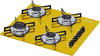 Cooktop 4 bocas Chamalux ultra chama amarelo Bivolt GN Trempe de Chapa