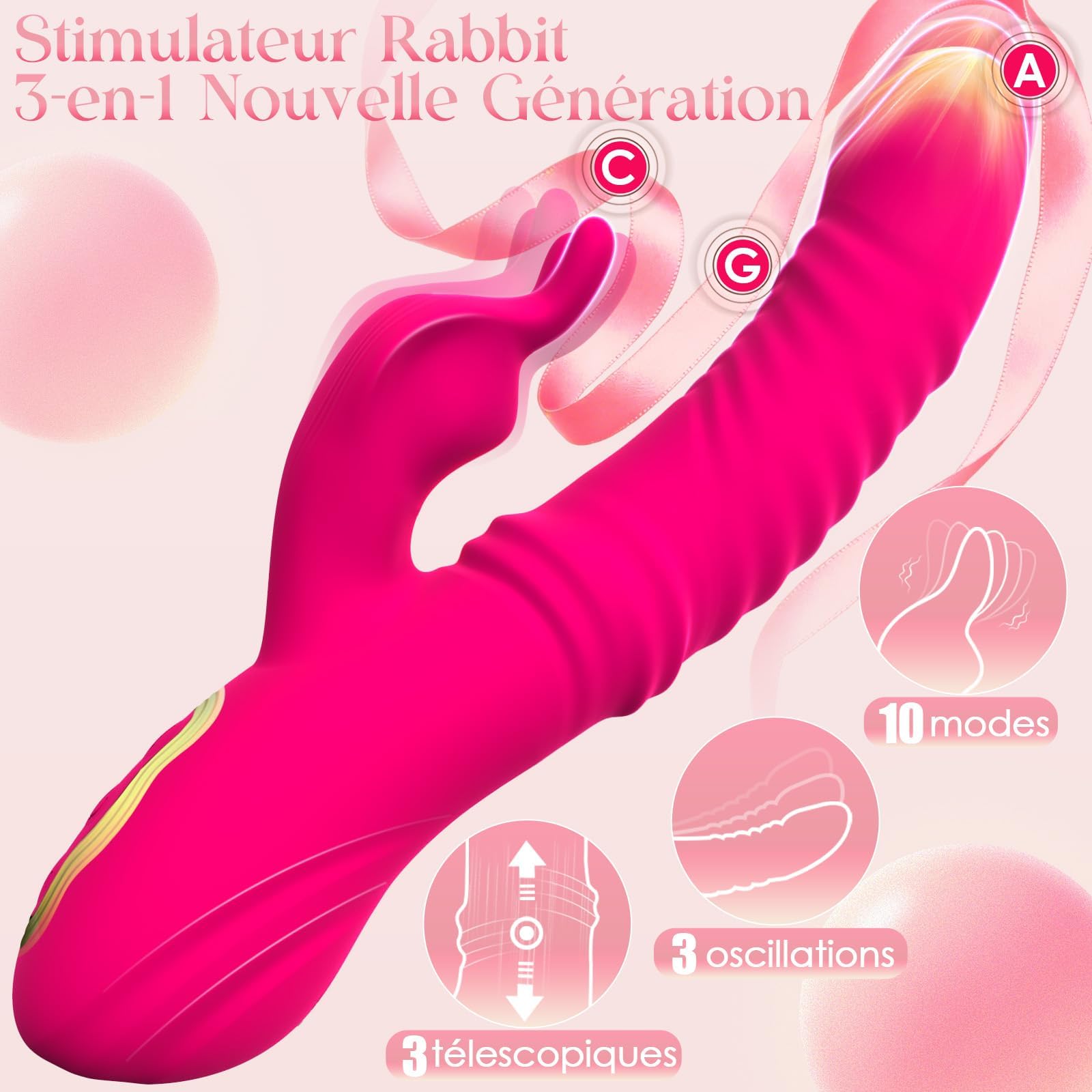 vibromasseur rabbit mouvement va-et-vient Gun Oil H2O Water-Based Lubricant 4oz main image 1