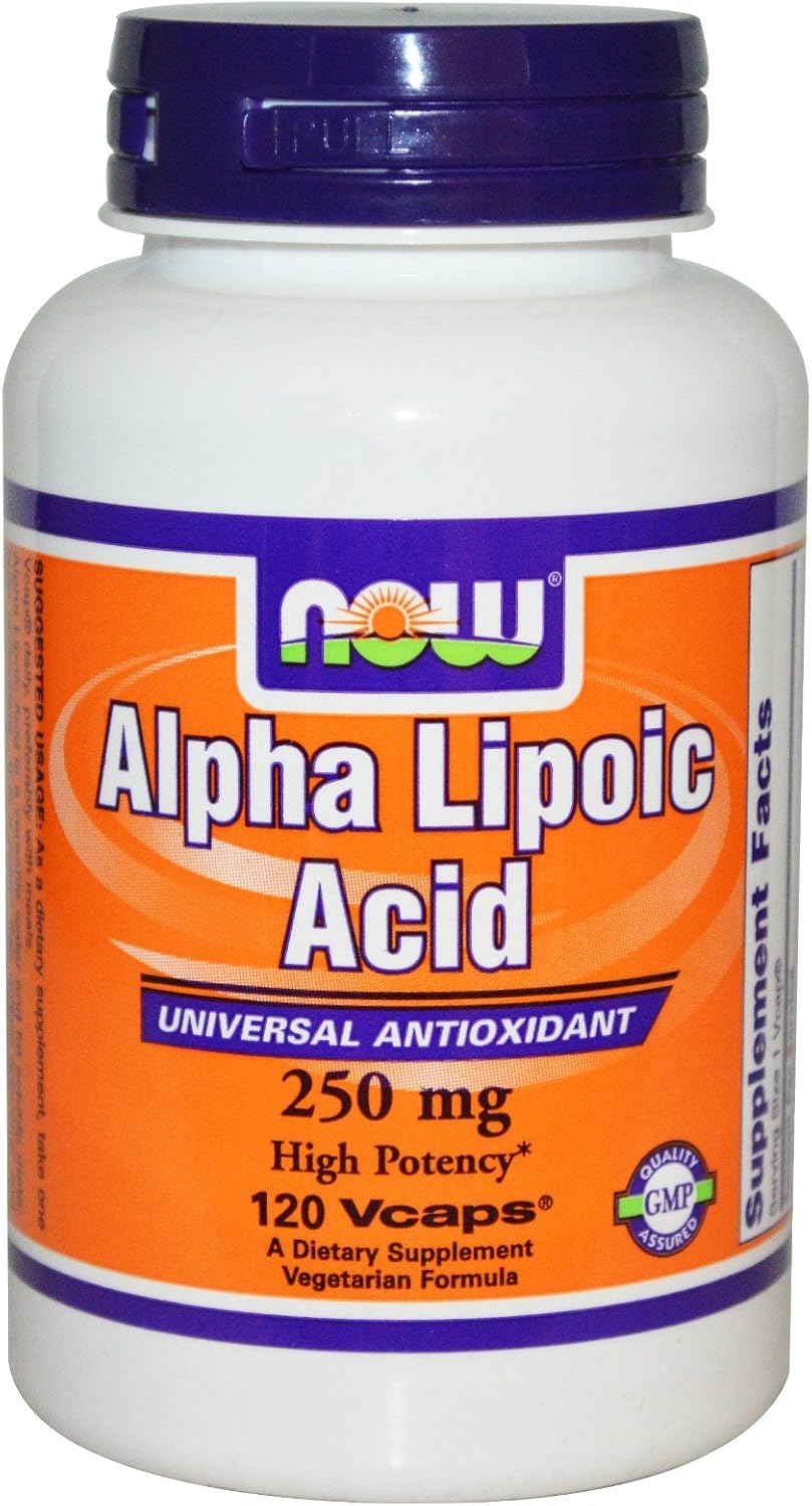 NOW Foods Alpha Lipoic Acid 250 mg, 120 caps (2 Pack)