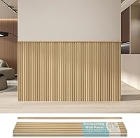 Vista 1 de Art3d Paneles de revestimiento de madera, tablero de pared de poliestireno con cuentas para decoración de pared interior, 79.3 pulgadas de ancho x