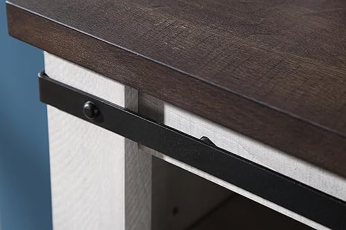 Miniatura 12 de Soportes de televisión para centros de entretenimiento, moderno soporte de TV de madera de granja para televisores de hasta 65 pulgadas, para sala