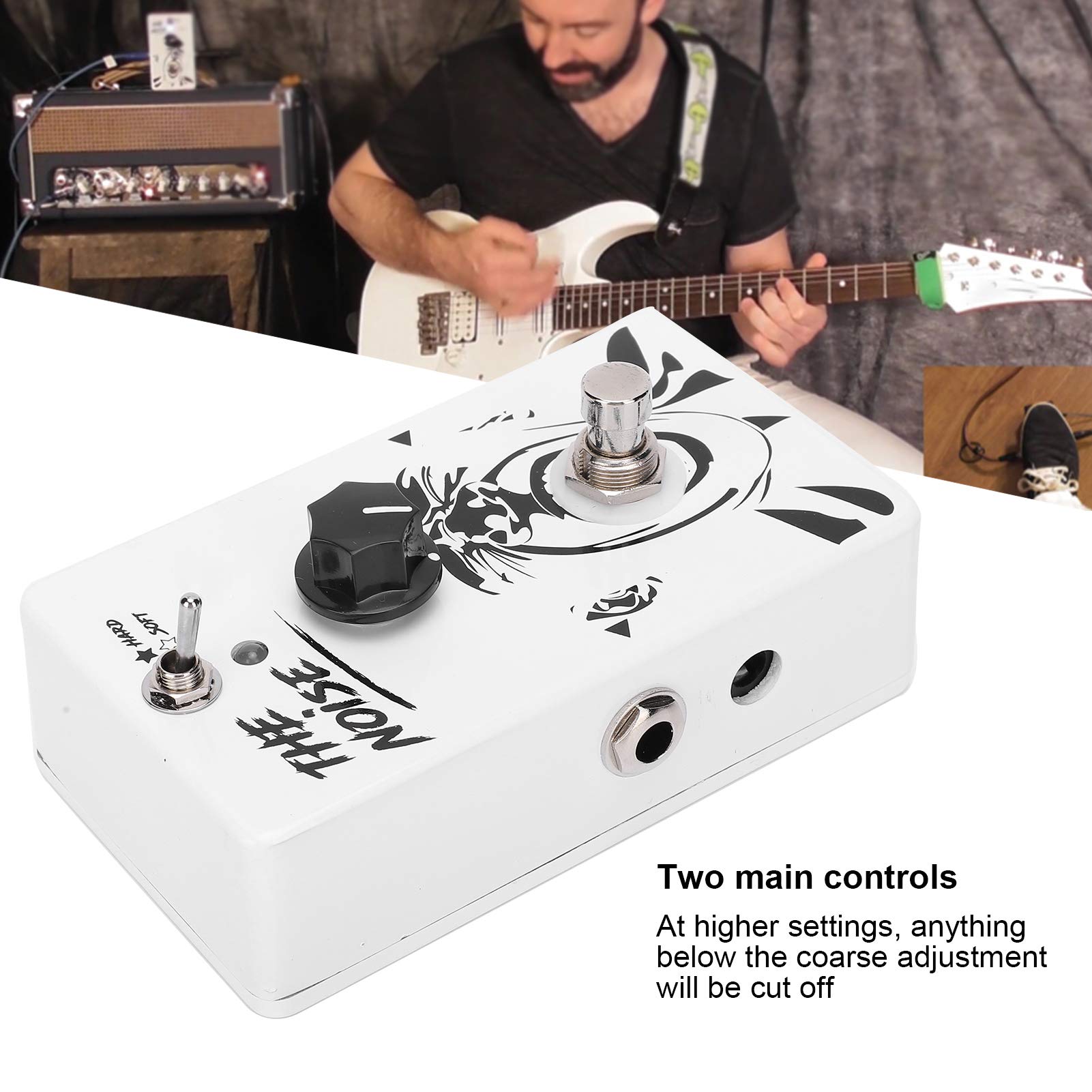 Vendite Pazze Chitarra Noise Killer, Bianca The Noise Gate Portatile Lunga vita utile per ridurre il rumore per spettacoli esterni per gli amanti della musica per chitarristi